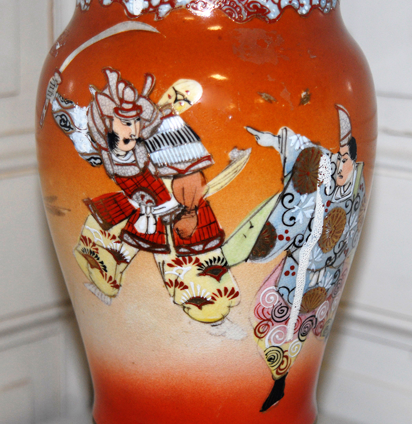 Porcelain Vase From Japan Mounted In Oil Lamp, Nineteenth.-photo-4