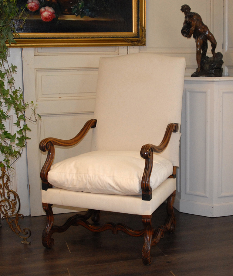 Salon Complet De Style  Louis XIV Comprenant Canapé Et Paire De Fauteuils-photo-5