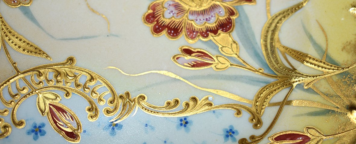 Delignières (1879-1900) Decorative Plate Porcelain Limoges, Hand Painted Decor.-photo-5