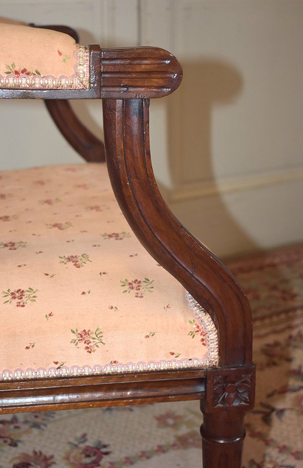 Louis XVI Armchair With Flat Back, Said To The Queen, Eighteenth Time.-photo-2