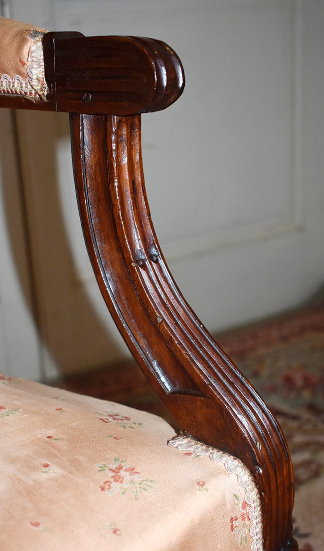 Louis XVI Armchair With Flat Back, Said To The Queen, Eighteenth Time.-photo-3