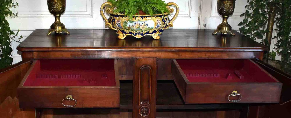 Low Carved Buffet, Louis XV Style, End Of The 18th Century.-photo-6