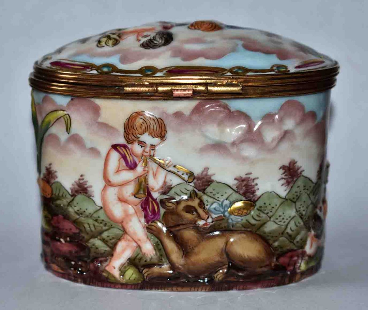 Porcelain Jewelry Box, Capodimonte, Naples, XIXth-photo-2