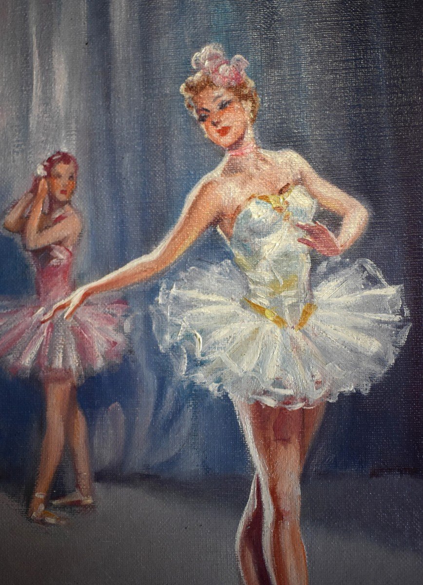 Eugène Leliepvre 1908 - 2013, Classical Dancers, Young Ballerinas In Tutu.-photo-3