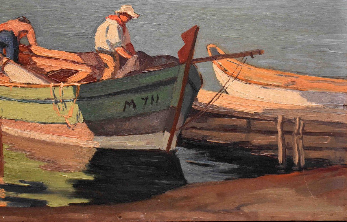 Germain Raingo-pelouse  (1893-1963) Petit Neveu De Claude Monet, Paysage étang De Berre à Martigues-photo-2