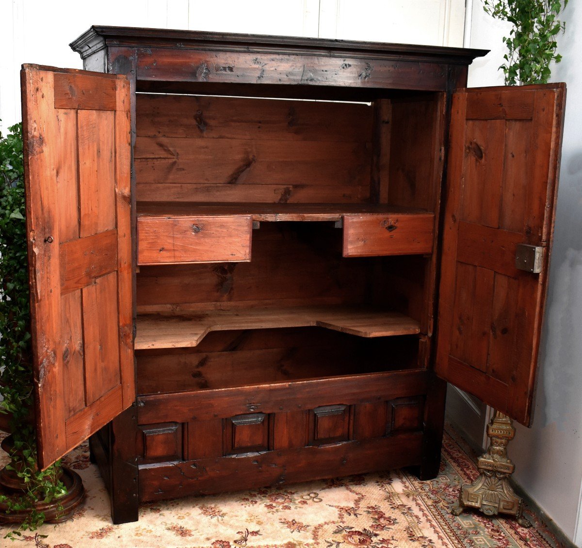 Cabinet Forming Chest, Louis XIII Cabinet From The 18th Century, Plates.-photo-4