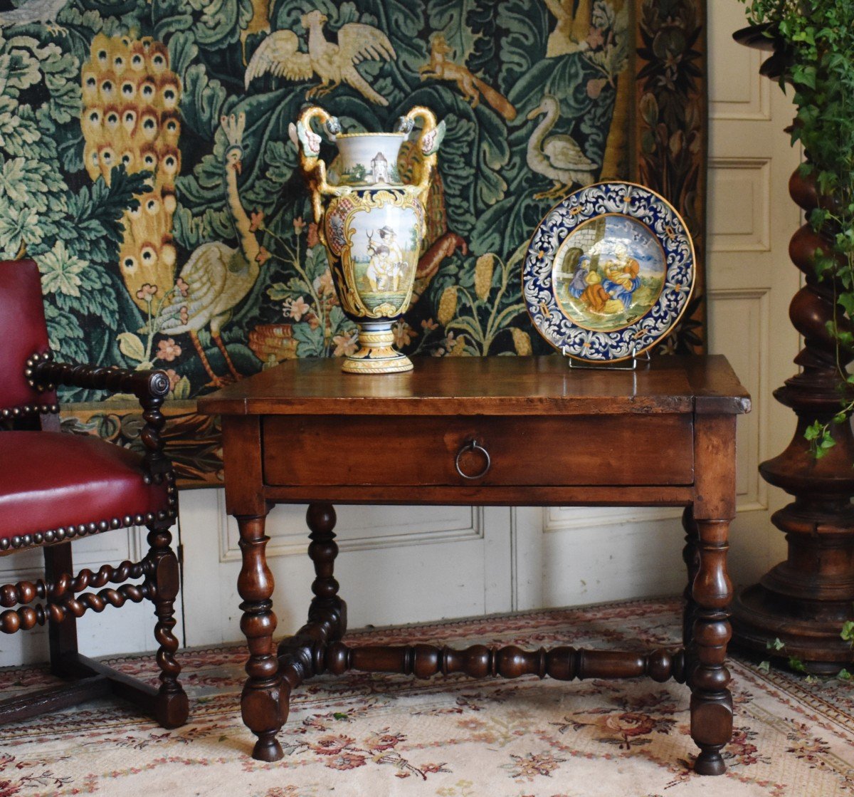 Louis XIII Walnut Table, 17th Century. Side Table.