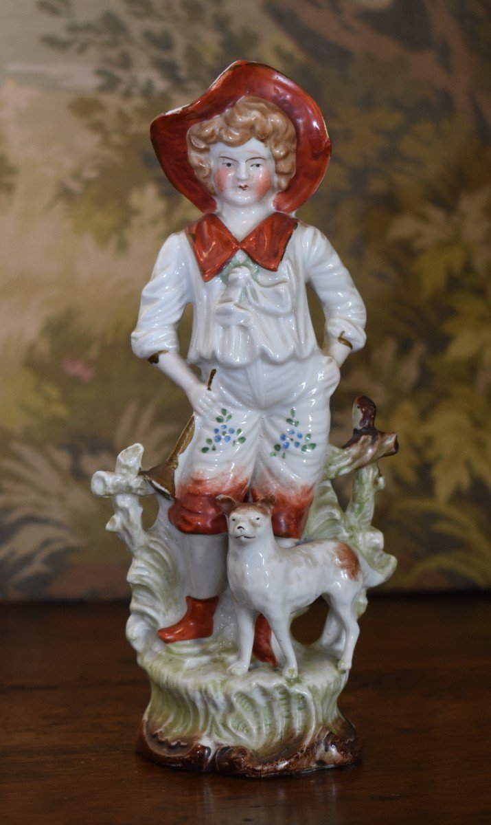 Paire De Figurines Berger Et Bergère, Statuettes En Porcelaine Allemande, Début XXe-photo-4