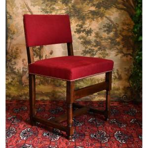 Louis XIII Style "back" Chair With Short, Wide Back, 