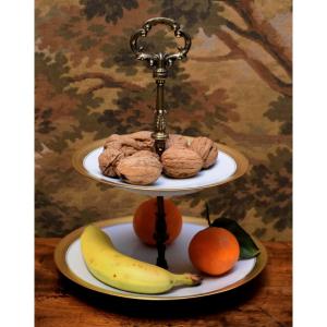 Sweets And Mignardises Holder, Presentation Dish, Limoges Porcelain Centerpiece, 