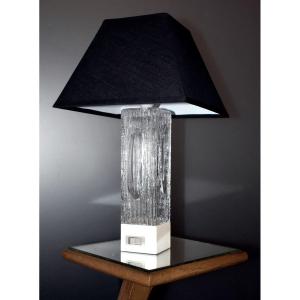 Crystal Lamp Signed Daum Design Year 1950-1970