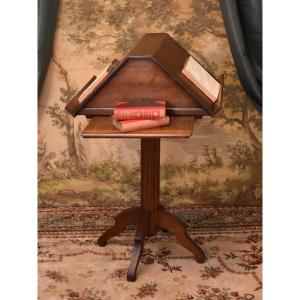 Oak Lectern, Double-sided Writing Desk, Writing - Consultation With Pull-out Shelf