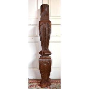 Architectural Element, Column, Renaissance Woodwork, 16th Century. Henry II Period