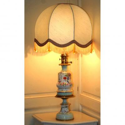 Large Porcelain Lamp And Support, Gilt Bronze, Napoleon III, XIX.