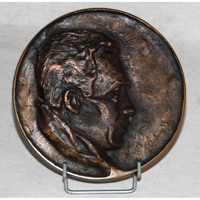 Bronze Plate, Medallion, Portrait.