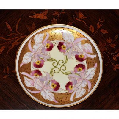 Plat Décoratif, Assiette en Porcelaine De Limoges, Haviland 1893-1930