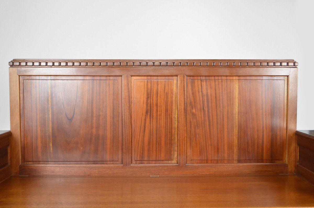 Art Deco Mahogany Safe Bench By Clément Goyeneche-photo-2
