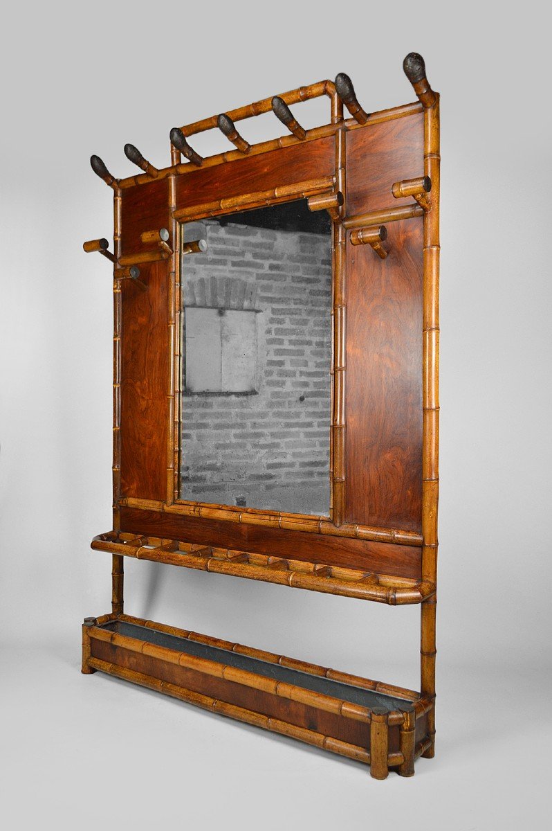 Japanese Style Cloakroom / Coat Rack Attributed To Perret & Vibert, Circa 1880-photo-2