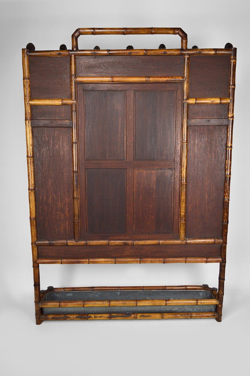 Japanese Style Cloakroom / Coat Rack Attributed To Perret & Vibert, Circa 1880-photo-2