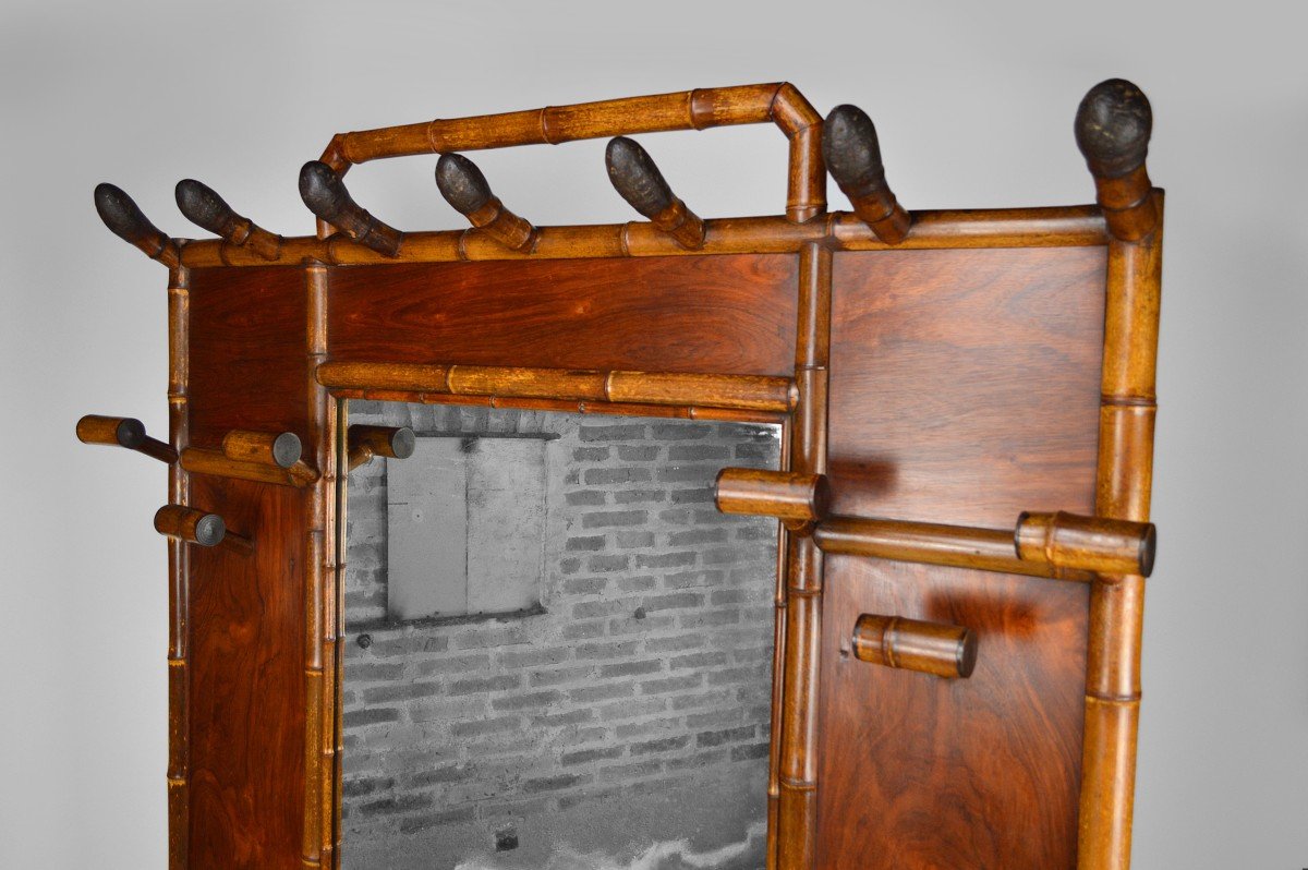 Japanese Style Cloakroom / Coat Rack Attributed To Perret & Vibert, Circa 1880-photo-6