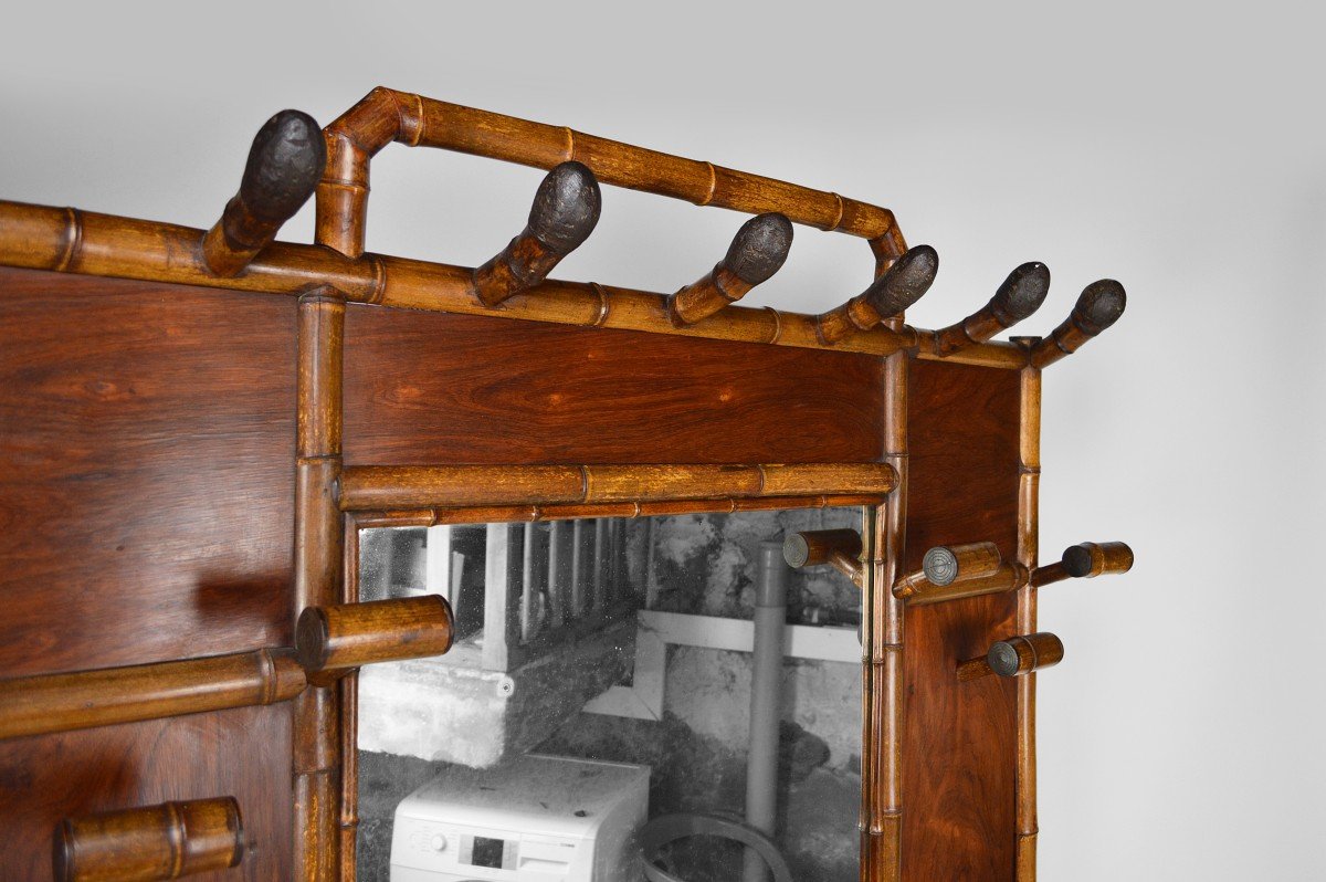 Japanese Style Cloakroom / Coat Rack Attributed To Perret & Vibert, Circa 1880-photo-7