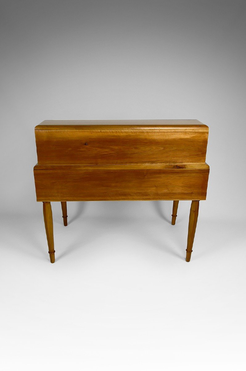 Art Deco / Neoclassical Walnut Tiered Desk, France, Circa 1940-photo-4