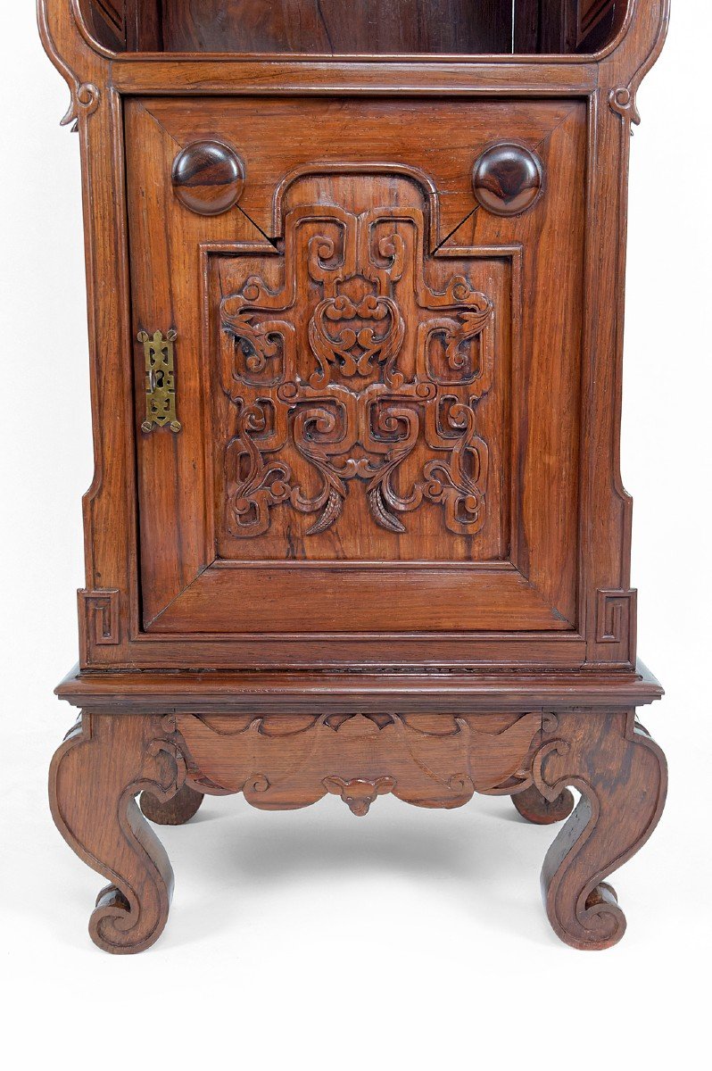 Cabinet Asiatique Aux Chauves-souris, Vietnam Ou Chine Du Sud, Circa 1880-photo-6