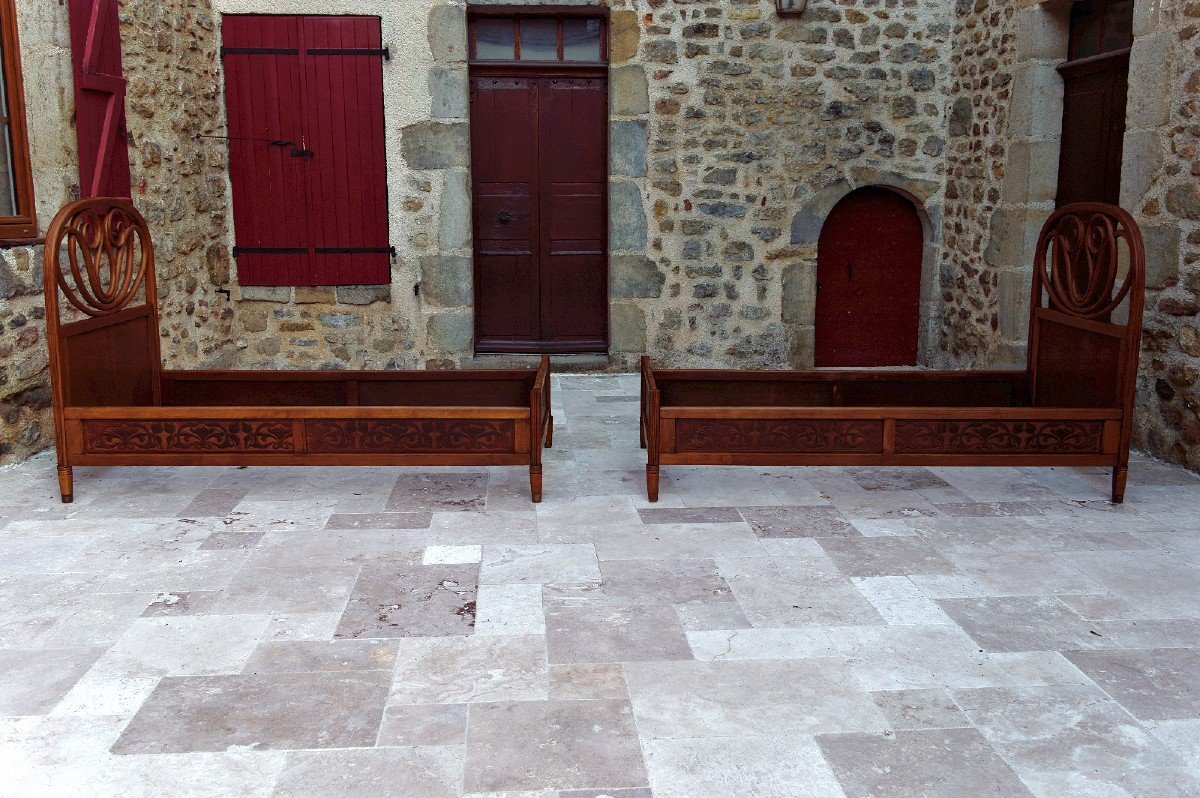 Pair Of Bentwood Beds By Thonet, Circa 1900-photo-4