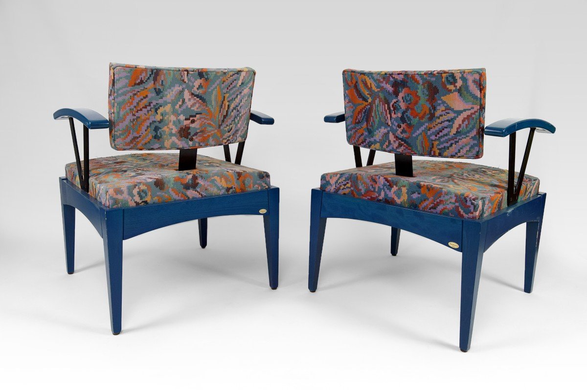 Pair Of Modernist Baumann Armchairs, France, 1970s/80s-photo-4