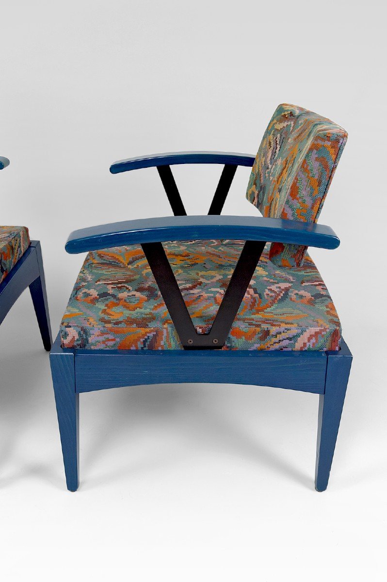 Pair Of Modernist Baumann Armchairs, France, 1970s/80s-photo-2