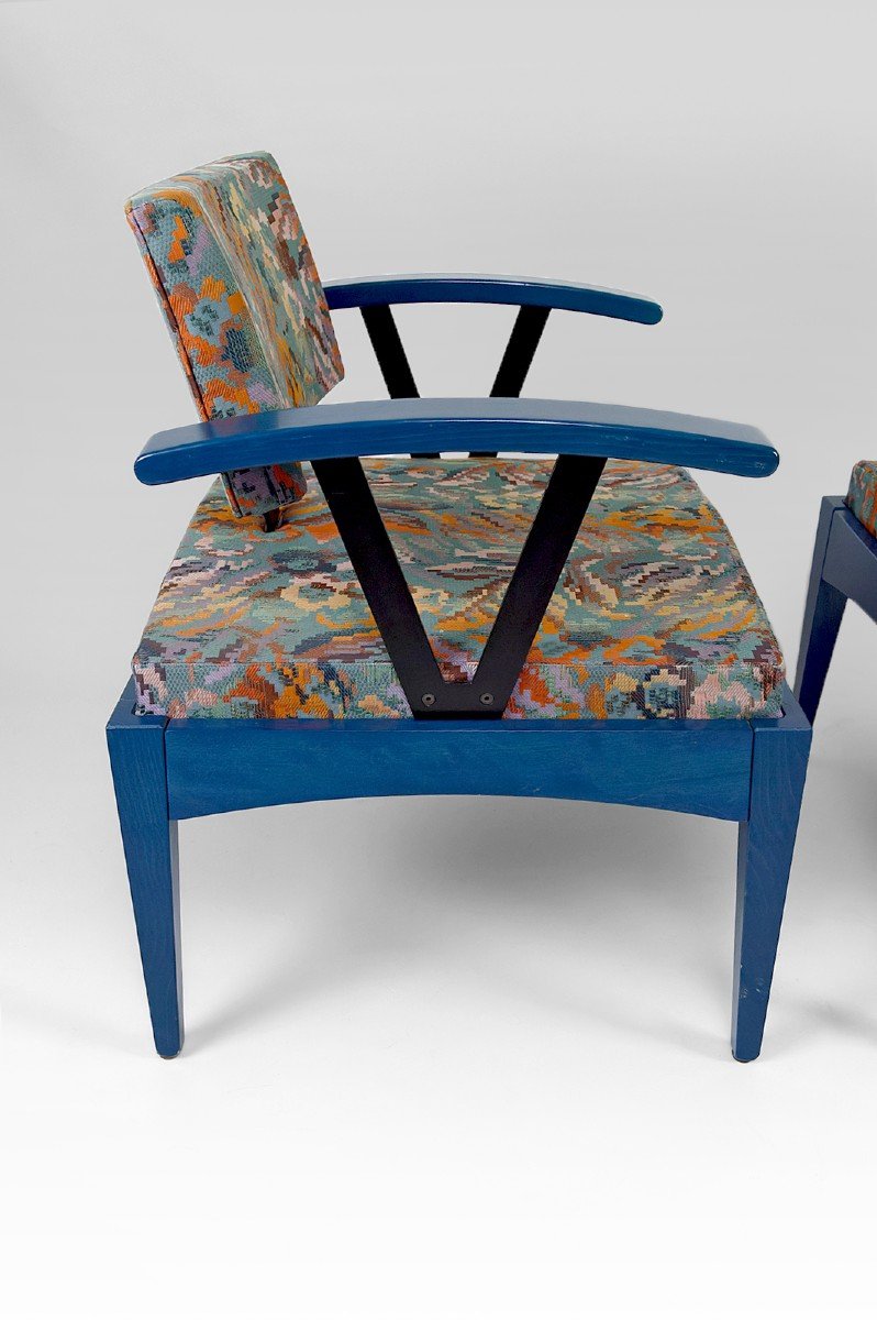 Pair Of Modernist Baumann Armchairs, France, 1970s/80s-photo-3