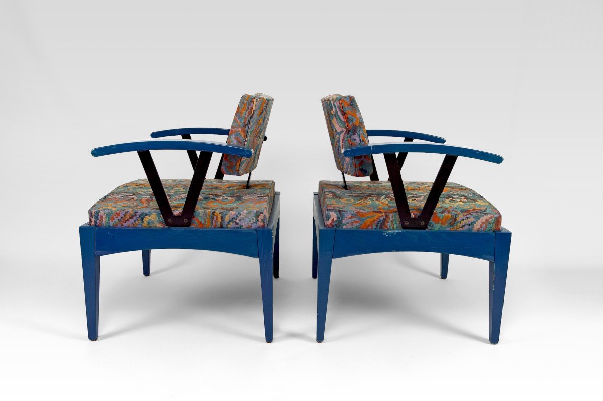 Pair Of Modernist Baumann Armchairs, France, 1970s/80s-photo-6