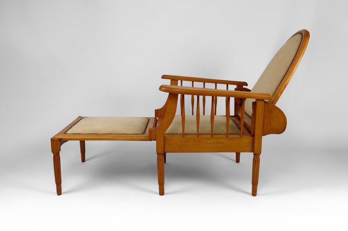 Morris Armchair / Lounge Chair In Beech, Art Deco, France, Circa 1925-photo-4
