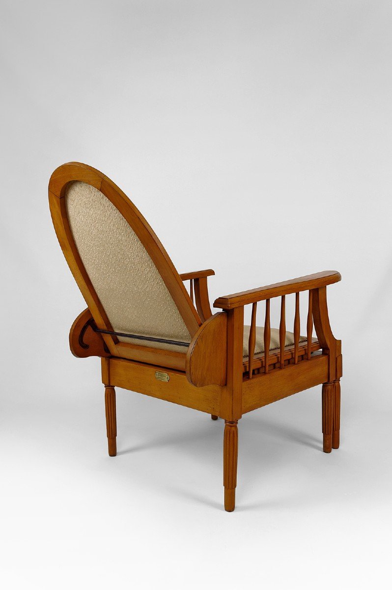Morris Armchair / Lounge Chair In Beech, Art Deco, France, Circa 1925-photo-4