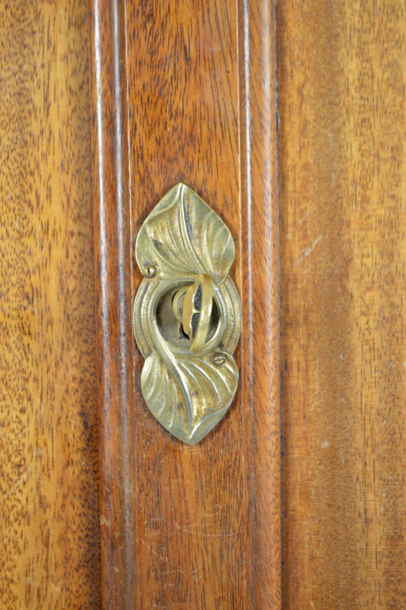 Art Nouveau Wardrobe By Mathieu Gallerey In Mahogany, Clematis Model, Circa 1920-photo-1