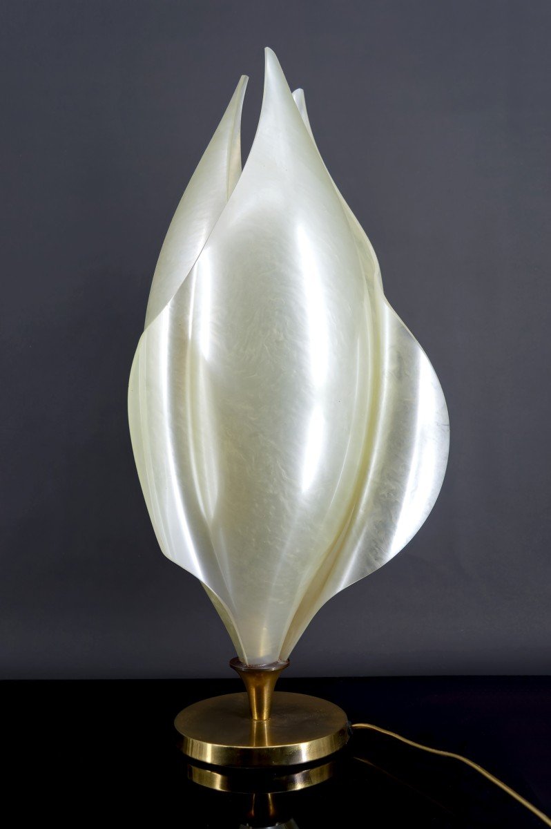 Important Designer Living Room Lamp, By Maison Rougier, Circa 1970-1980-photo-1