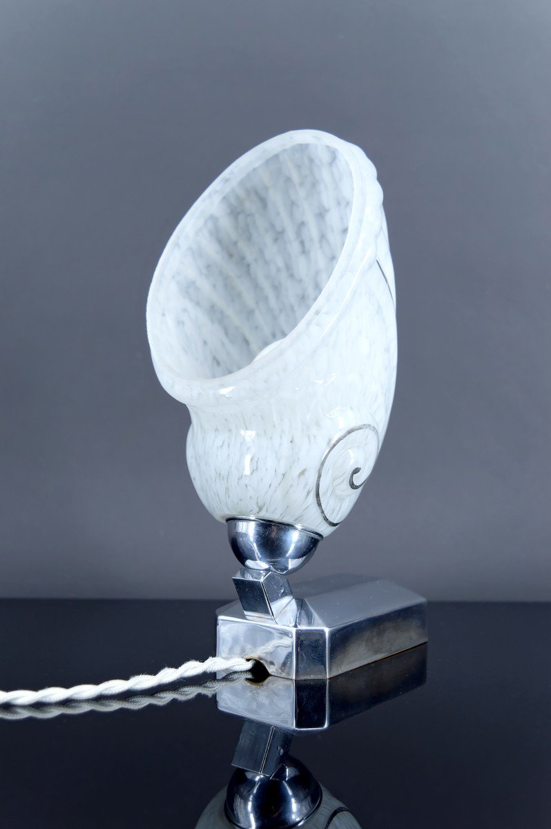 Art Deco Modernist "shell" Lamp, France, Circa 1930-photo-3