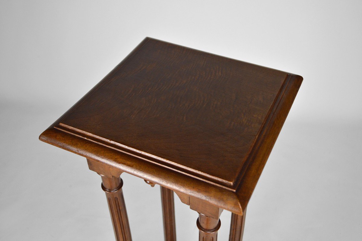 Neo-gothic Walnut Stool, Circa 1880-photo-8