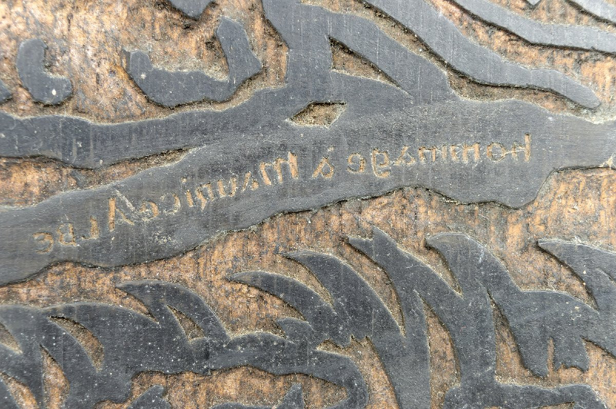 Woodcut Plate / Matrix, "le Chemineau", France, 1978-photo-8