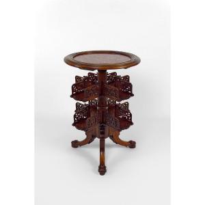 Swivel Bookcase Table By Gabriel Viardot, France, Circa 1880