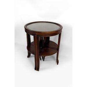 Pedestal Table / Nesting Tables Convertible Into 2 Side Tables, Art Nouveau, France