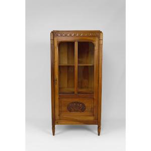 Vitrine / Bibliothèque Art Déco En Noyer, France, Circa 1920