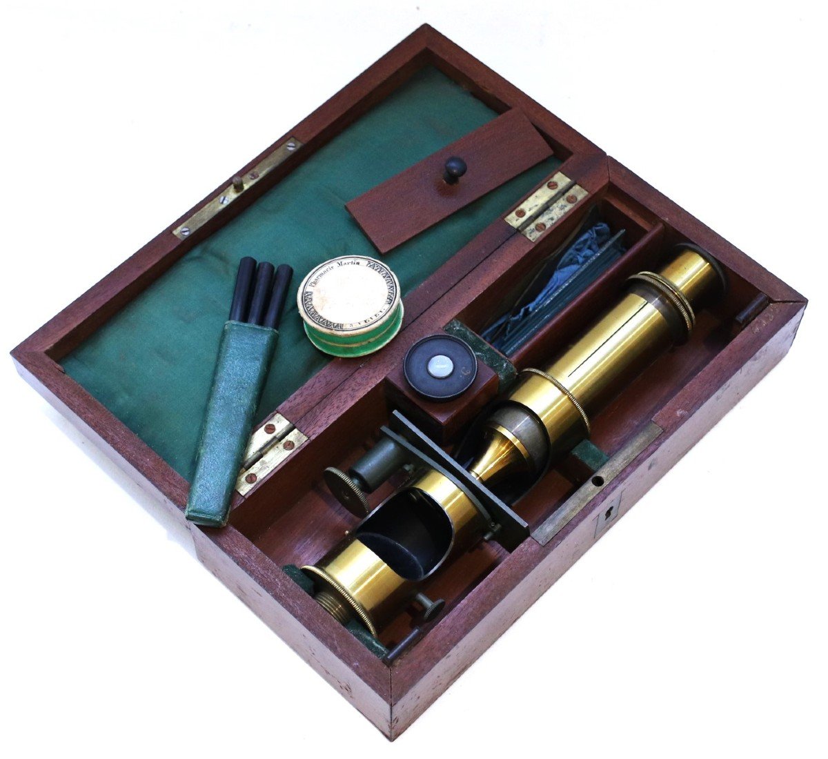 Microscope Tambour Par Hartnack, Circa 1860-photo-4