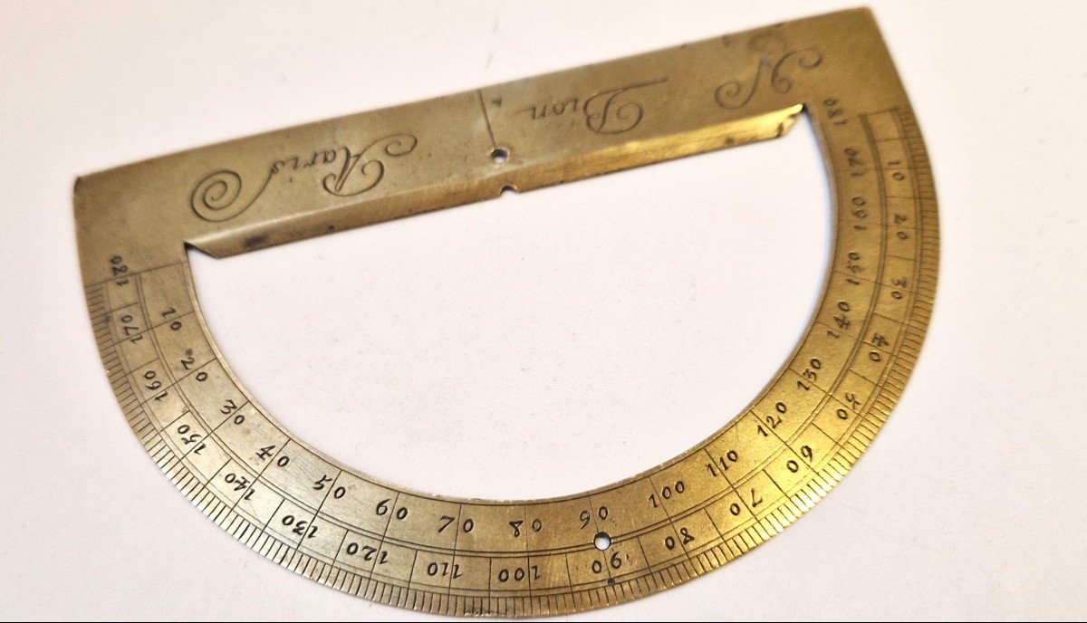 Bion - Brass Protractor - C. 1700-photo-3