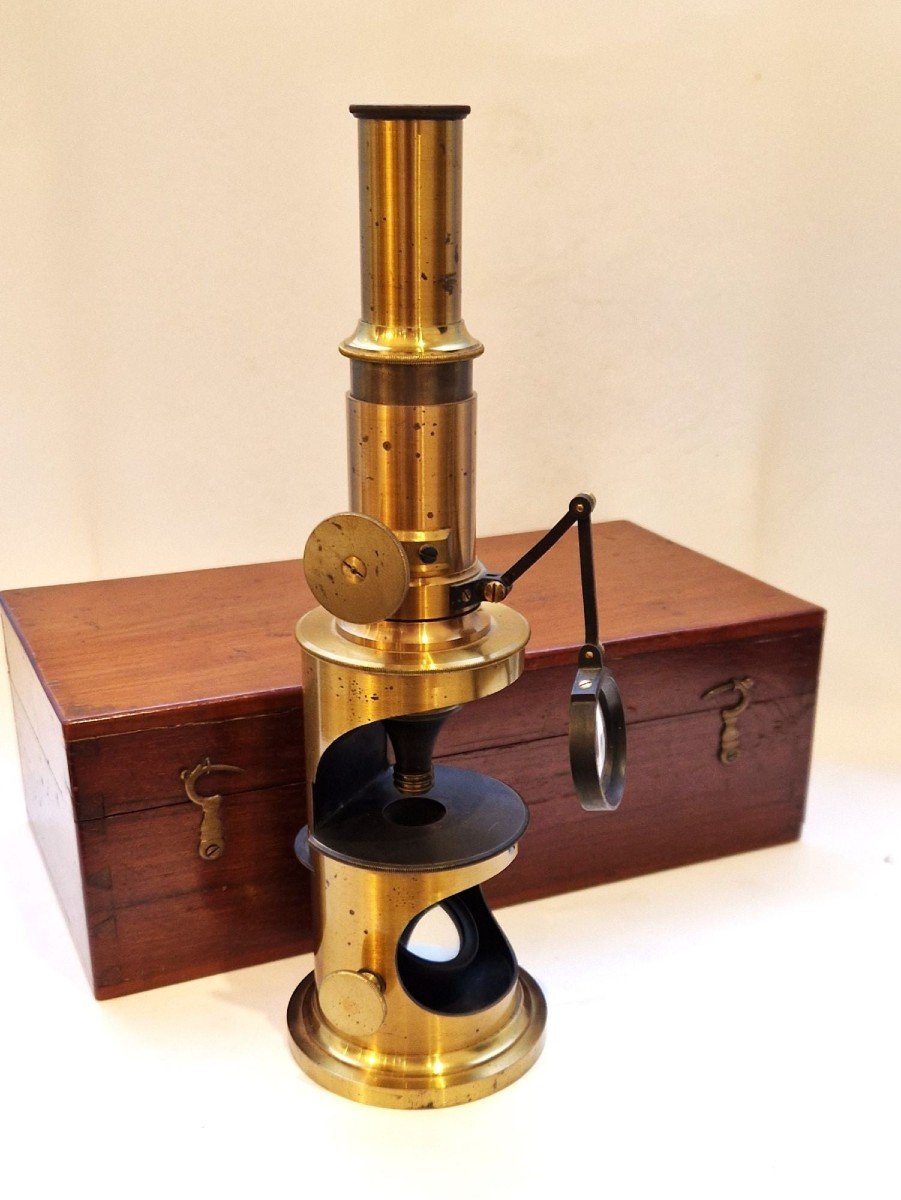 Lerebours Simplified Achromatic Microscope C. 1850-photo-2