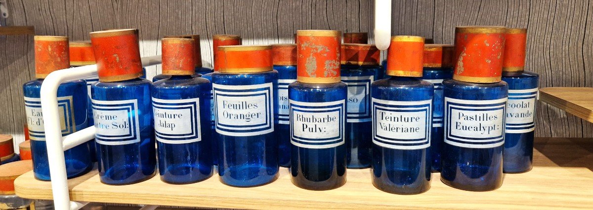 Set Of 99 Pharmacy Jars, Circa 1900-photo-2