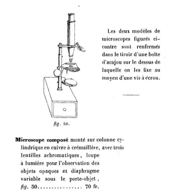 Buron - Microscope Achromatique - C. 1840-photo-2