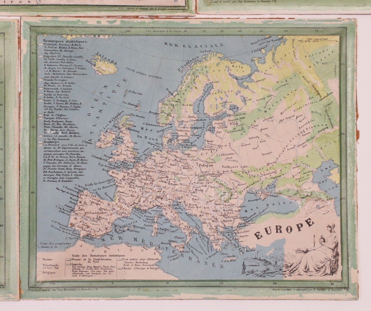 Ravenstein - 6 Relief Maps - C. 1860-photo-1