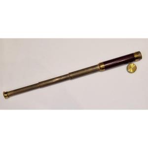 Mahogany And Brass Telescope, Circa 1880