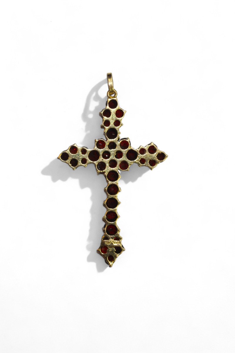 Garnet Cross Pendant-photo-2